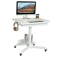 Ada fábrica inteligente móvil elevación móvil escritorio inclinable mesa de lectura individual mesa de ordenador con cajón debajo del escritorio