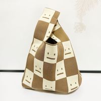 Bolsos hechos a mano de moda para mujer Mini bolso de mano suave tejido de punto bolso de ganchillo
