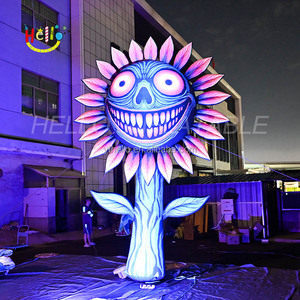 Tournesol effrayant gonflable mené par Halloween extérieur <span class=keywords><strong>massif</strong></span> pour la décoration de festival et la création d'atmosphère d'événement - Product Image 1