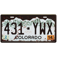 Venta al por mayor personalizado 15*30cm en relieve impreso matrícula Vintage Retro coche Motor decorativo cartel de chapa con grandes descuentos