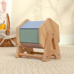 YC Montessori Pendidikan Anak Usia Dini Drum Tekstil Kayu Bersertifikat CE untuk Pengenalan Warna & Pelatihan Berpikir Mainan Bayi - Product Image 1