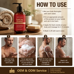 Gel de Ducha para Hombre OEM/ODM Santal Phero Freshness, Aroma Amaderado Cálido, Limpieza Suave, Espuma Abundante, 100 ml - Product Image 6