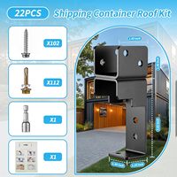 22 supports de toit pour conteneurs maritimes de 20 pieds, compatibles avec les profilés en acier 2x4/2x6 pour charpentes de conteneurs maritimes