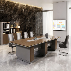 Table de conférence de luxe pour grande salle de formation, chaise de bureau moderne, mobilier de bureau, table de négociation, table de réunion - Product Image 1