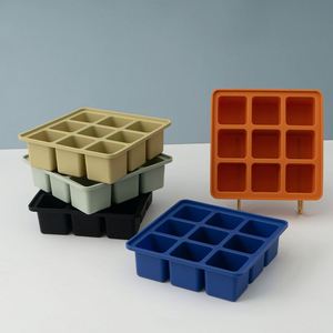 Moules à glaçons en silicone de qualité alimentaire, grande taille, empilables, flexibles, anti-fuite, avec couvercle amovible, congélation rapide, démoulage facile - Product Image 4