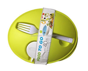 De plástico de bento de comida caja de almuerzo con <span class=keywords><strong>cubertería</strong></span> para niños - Product Image 2