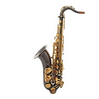 Ehrman Earl Mann Professional Tenor Brass Saxophone with Bright Nickel Gold Key and Silver-plated Finish