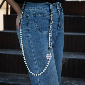 OEM/ODM özel Hip Hop disko topu boncuklu cüzdan zincir taklidi kot cep kemer erkekler kadınlar için - Product Image 6