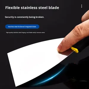 Hai tông màu xử lý dao <span class=keywords><strong>Putty</strong></span> dày thép không gỉ <span class=keywords><strong>1</strong></span> <span class=keywords><strong>1</strong></span>.5 2 <span class=keywords><strong>4</strong></span> 5 6 inch bùn cào công cụ làm sạch cấp công nghiệp - Product Image 3