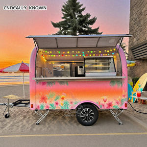 OEM Kiosk Outdoor Truck Stall Shop Ice Cream Cart With Wheels Convenient Mobile Food Trailer Fully Equipped Europe Standard - Product Image 1