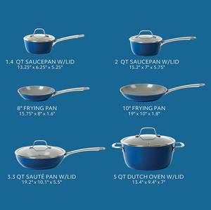 9-Piece Modern Aluminum Alloy Non-Stick Cooking <b>Pots</b> Glass Lids Stainless Steel Handles Forged <b>Induction</b> Dishwasher Cookware Set - Product Image 6