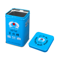 Boîte en fer blanc personnalisée de qualité alimentaire pour épices, assaisonnements et ingrédients en poudre, impression offset, rectangulaire, pour emballages de biscuits
