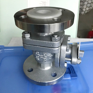 Válvula de Bola con Brida F46 Revestida de Acero Inoxidable de 1 Pulgada, Resistente a la Corrosión para Gases Corrosivos, Uso Industrial - Product Image 3