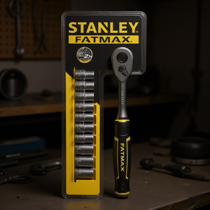 Ensemble de clés à cliquet Stanley Fatmax avec douilles et embouts, embout de 1/4 pouce, boîte à outils de 12 pièces pour la réparation automobile et domestique - Product Image 3