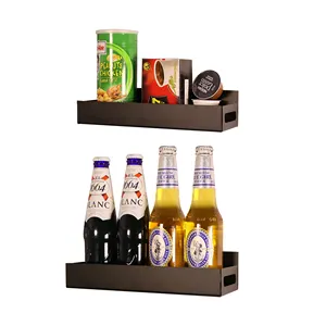 Manufacturer Supplier Magnetic Refrigerator Side Organization Shelf Spice Holder Seasoning Jar Storage Rack