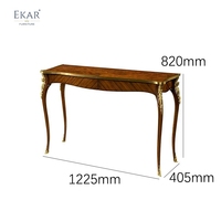 Table console de salon EKAR Buckingham Heritage |   Armoire d'entrée de style anglais en bois de burl de luxe |