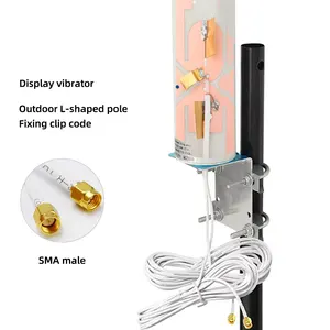 เสาอากาศ 4G กลางแจ้ง Dual SMA ชาย RG174 สายสูง 698-2700MHz 3G/4G LTE Omnidirectional กลางแจ้งเสาอากาศโทรศัพท์มือถือ