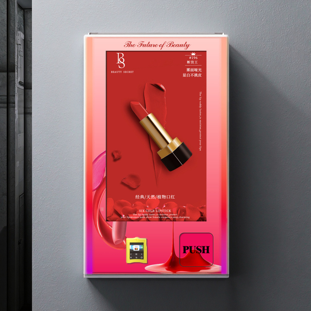 Wall Mounted Lipstick Mini Vending Machine With Card Reader Nicotine Pouches ZYN Eyelashes Wig Smart Vending Machine for Sale