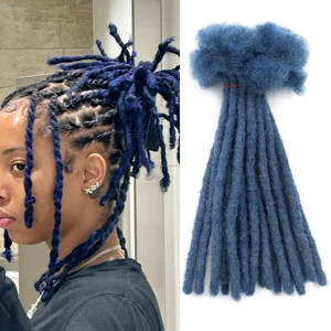 Venta al por mayor de cabello humano brasileño Dreadlock <span class=keywords><strong>Extensiones</strong></span> 0,6 cm de espesor African Locs Crochet Extensión de cabello para hombres y mujeres - Product Image 1