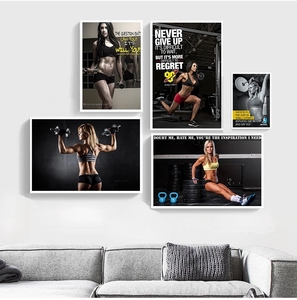 <span class=keywords><strong>Affiche</strong></span> d'art inspirante de musculation moderne, impression sur toile de femmes sexy inspirantes pour la décoration murale de studio de fitness - Product Image 2
