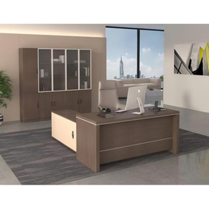 Bureau de direction moderne de luxe en L avec tiroirs, poste de travail pour PDG, ensemble de mobilier de bureau de direction, vente en gros - Product Image 4