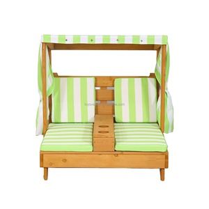 Tumbonas Dobles de Madera Maciza Ecológicas para Niños, Modernas, para Jardín, <span class=keywords><strong>Playa</strong></span>, Parque - Product Image 1