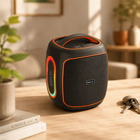BKK / OEM 50W IPX5 Enceinte portable avec microphone intégré, batterie rechargeable USB et lumière LED RGB pour fêtes en extérieur