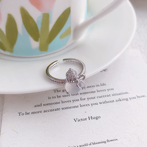 Bagues de mode pour femmes, adorable lapin en émail, plaqué or blanc 18 carats, bague ouverte ajustable, bijoux animaliers - Product Image 6