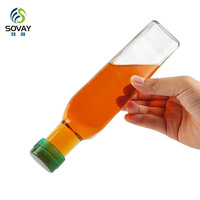 Bouteille en verre pour huile d'olive, sauce soja, vinaigre, distributeur d'huile, ronde, carrée, 100 ml, 150 ml, 200 ml, 500 ml, 750 ml, 1 L