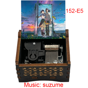 Boîte à musique vintage à manivelle avec mécanisme Sankyo, inspirée de l'anime japonais <span class=keywords><strong>Suzume</strong></span> <span class=keywords><strong>No</strong></span> <span class=keywords><strong>Tojimari</strong></span>, cadeau pour petite amie, décoration d'intérieur - Product Image 2