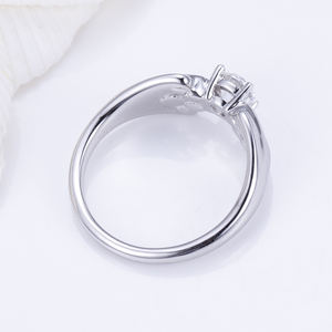 Messi Gems Jewelry <span class=keywords><strong>Hola</strong></span> Diamond Real 14K Gold 4,8mm Lab Diamond Compromiso Anillos de boda para mujeres - Product Image 4