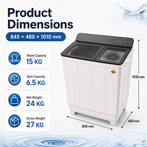 Lavatrice Semi-Automatica 10KG in Acciaio Inox a Doppia Vasca per Forniture di Lavanderia all'Ingrosso - Product Image 3