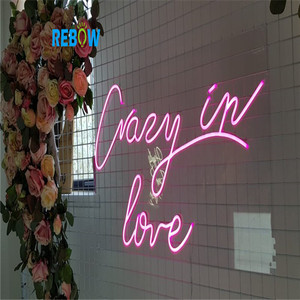 Drop Shipping Hot Beautiful Romantic Name Custom Led Neon Light Sign para la decoración de la boda - Product Image 5