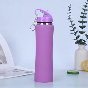 Double Wall Vacuum Thermos Flask 600ml <b>750ml</b> Stainless Steel Sports <b>Water</b> <b>Bottle</b> Straw Leakproof Cap for Outdoor Activities - Product Image 6