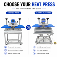 Machine de presse à chaud à ouverture automatique à double plaque pneumatique 40x50 à haut rendement pour l'impression de t-shirts et les vêtements