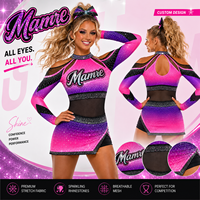Uniforme de cheerleading personnalisé de luxe avec cristaux pour filles et adultes, équipes de cheerleading All Star, polyester, spandex, antibactérien