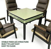 Table de Mahjong Électrique Pliante Automatique pour 4 Joueurs, Pieds en Acier Inoxydable, Design Minimaliste Moderne, Pieds Fixes, Divertissement Familial