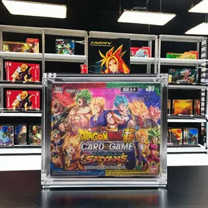 カスタムクリアアクリル磁気ドラゴンボールスーパーカードゲームブースターボックスプロテクターTcgブースターボックスアクリルケース