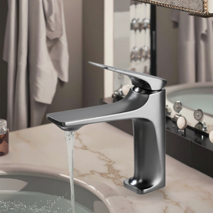 Sang Trọng Hiện Đại Khách Sạn Thiết Bị Vệ Sinh Sản Phẩm Phòng Tắm Hợp Kim Kẽm Sàn Gắn Lạnh Nước Nóng <span class=keywords><strong>Tap</strong></span> Van Gốm Cho Rửa Lưu Vực - Product Image 1