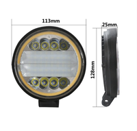 Feux de travail LED pour voiture 12V, blancs et ambre, projecteurs 4x4, 72W, feux de travail LED