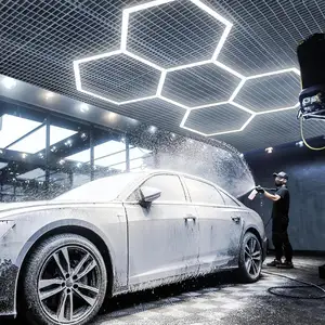 Gitter Decken detail Waben-LED-Licht für kommerzielle Auto Show LED Garage Arbeits licht E-Top Fabrik Direkt verkauf Sechseck 14 AC