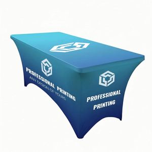 Polyester Simple Woven Rectangular Stretch Durable Wrinkle-Free Tablecloth Banquet <b>Table</b> Cover for Indoor and <b>Outdoor</b> Events - Product Image 1