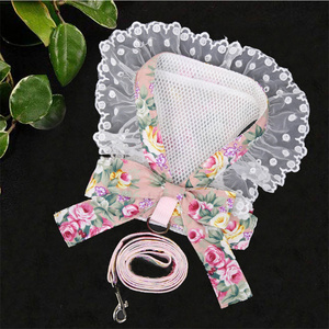 Bonito conjunto de arnés y correa para perros de Corea, vestido de arnés de lunares con correa para perros pequeños y medianos - Product Image 4