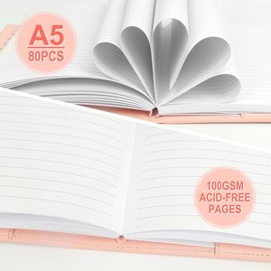 Tùy chỉnh A5 Tạp Chí máy tính xách tay da màu hồng Bìa Đại Học Cai Trị lót máy tính xách tay với chủ thẻ bút Side Pocket gấp cho các trường học - Product Image 6