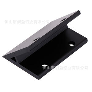 Fixations d'angle en aluminium extrudé noir à 45 degrés Deying Industrial, profilés en aluminium industriel, fixations de machine-outil - Product Image 2