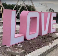 Enseigne LED Carrey personnalisée Décoration de logo Enseigne de lettre de canal autoportante de mariage international d'extérieur
