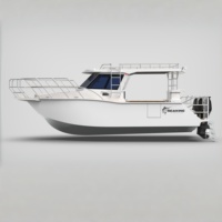 Yacht de pêche de luxe australien de 8 m en aluminium avec cabine pour la pêche en haute mer