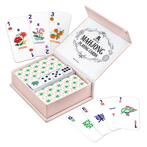 Từ Đóng Cửa Mahjong Cứng Nhắc Hộp Withe Biểu Tượng Tùy Chỉnh Nhựa Chơi Thẻ Đóng Gói Cứng Nhắc Hộp 160Pcs Mỹ Mahjong Gạch Hộp - Product Image 6
