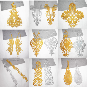 Patch de broderie 3D vintage en fer sur or <span class=keywords><strong>Applique</strong></span> <span class=keywords><strong>baroque</strong></span> en dentelle - Product Image 2