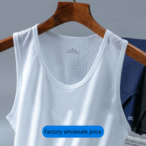 Bán Buôn Băng Lụa Lưới Nhanh Chóng Làm Khô Openwork Thoáng Khí Marathon Áo Sơ Mi Thăng Hoa Trống Thoáng Khí Người Đàn Ông Đan Lưới Tank Top - Product Image 4